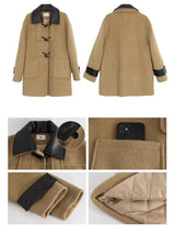 wool butler toggle half-wide coat