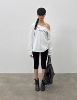 [MADE] Chippy Boatneck Print Long Sleeve T-shirt