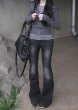 BLACK BOOTCUT DENIM PT