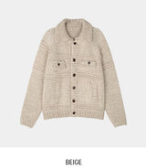 [wool20%] エリーぼかしハンドメイドニットカーディガン