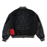 Classic Oversized Varsity Jacket Black / Navy