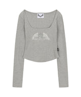 SQUARE NECK STAR WING LONG SLEEVE_GY