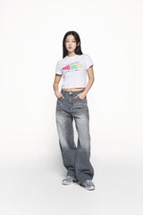 25SS サークルフレームロゴクロップショートスリーブTシャツ ホワイト