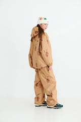 3D BEARRABBIT WIDE TRACK PANTS BROWN