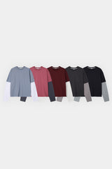 スラブクロップレイヤーTシャツ