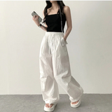 Tive Parasuit Shirring Rustle String Wide Pants