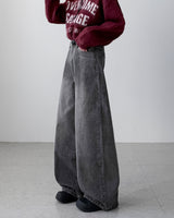 Beryl Gray Wide Denim