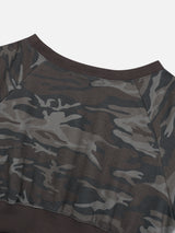 CAMO ONE SHOULDER T-SHIRT