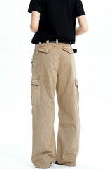 Distressed Washed Cargo Pants