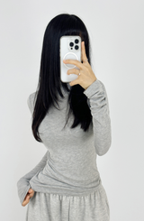 (SPECIAL PLANNED PRICE❤LONG & SHORT❤5 COLORS❤) GLAMOUR SLIM-FIT STRETCH LONG-SLEEVE TURTLE-NECK TOP