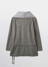 Neck Drape Top / Charcoal