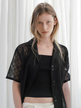(BL-4320)RANO SEE THROUGH LACE SHIRT