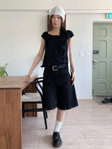 TEXTURE PUFF BLOUSE (3C)