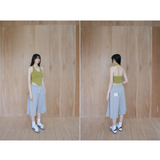 ホルターネックニットベスト_OLIVE