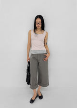 [MADE] Lunel Snap Ribbed Sleeveless Top