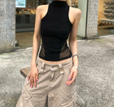 ジップアップノースリーブ