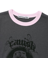 W INVADER RINGER SS TEE CHARCOAL(CV2FMFT511A)