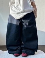 DOWN PATCH STITCH ベンディングデニムロングパンツ 💙🖤2COLOR