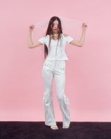 ROSE HALTER BLOUSE [WHITE]