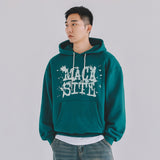 ビンテージロゴフードTシャツ　パイングリーン