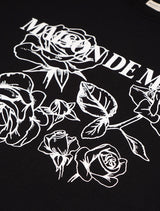 UNISEX Rose Embossedブラウス レギュラーフィット スウェットシャツ ブラック (FCF1TS328M)