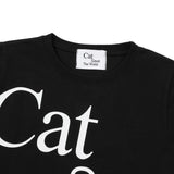 Cat Save The World Crop T (Black, White)