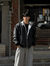 Core leather herrington jacket