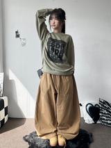 Beaudy Balloon Rivet Cotton Long Pants 4 Colors