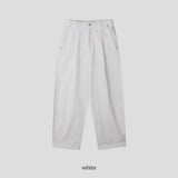 Aラインカーブワイドコットンパンツ 3COLOR