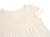 LACE STRAP FLARE TOP / CREAM