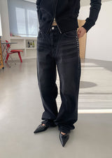 STUD BLACK DENIM