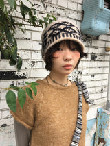 ヨリン ボタン ハーフ ニット (3color)