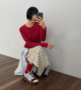 STAR BACK SLIT SKIRT