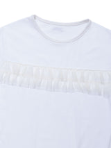 FRILL CANCAN T-SHIRT(WHITE)