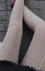 PUNCHING LACE STOCKING (WHITE, GRAY 2COLORS!)
