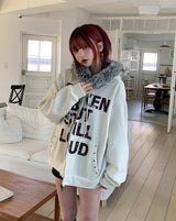 Loud Corduroy Stud Fur Hood Zip-Up