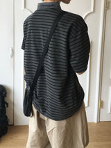 Tod pigment stripe collar short sleeve 4C