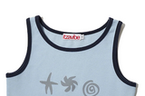 DOODLE SLEEVELESS - BLUE