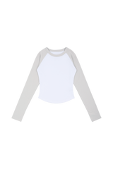 C ラグランロングスリーブTシャツ_アイボリー
