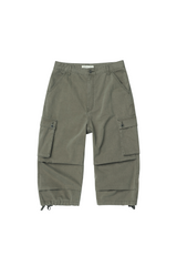ヴィンテージ ミリタリー カプリ カーゴパンツ(Washed Khaki)