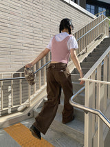 POINT BACK CLIP WIDE PANTS (3C)
