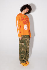 Symmetrical fun print casual and energetic long-sleeved T-shirt for spring