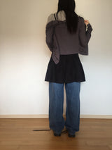 Shirring V-neck cardigan (4 colors)