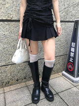City Class Sheer Shirring HAlf Shirt& Skirt SET 
