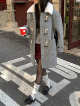 [MADE] ROIT ウール アルパカ ハンドメイド シアリング カラ コート