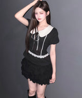 collar point blouse