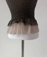koko Dot frill lace top