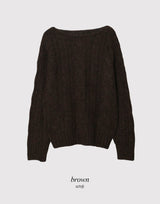 #MR ツイストルーズウールニット (4color)
