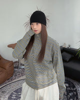 Needeu Crop Stripe Zip Up