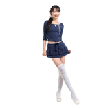 ブロッサムピコットミニスカート [ネイビー]